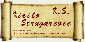 Kirilo Strugarević vizit kartica